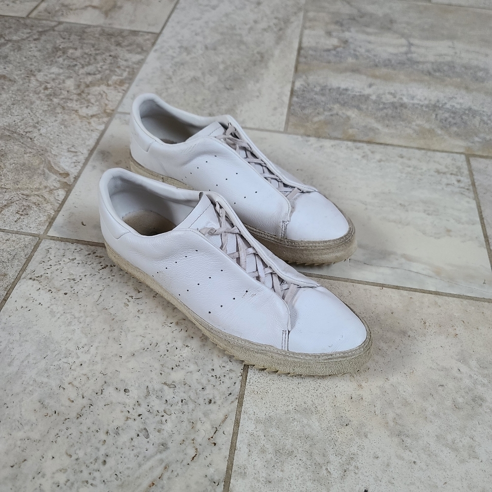 Adidas Point Court White Leather Sneaker Shoes